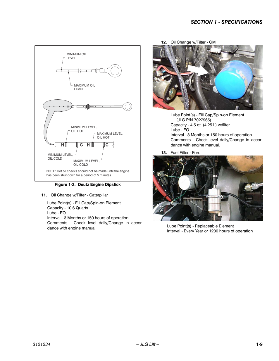 Deutz engine dipstick -9 | JLG 680S Service Manual User Manual | Page 25 / 332