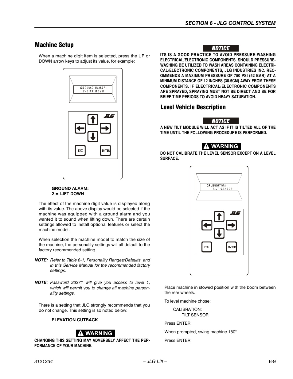 Machine setup, Level vehicle description, Machine setup -9 level vehicle description -9 | JLG 680S Service Manual User Manual | Page 267 / 332