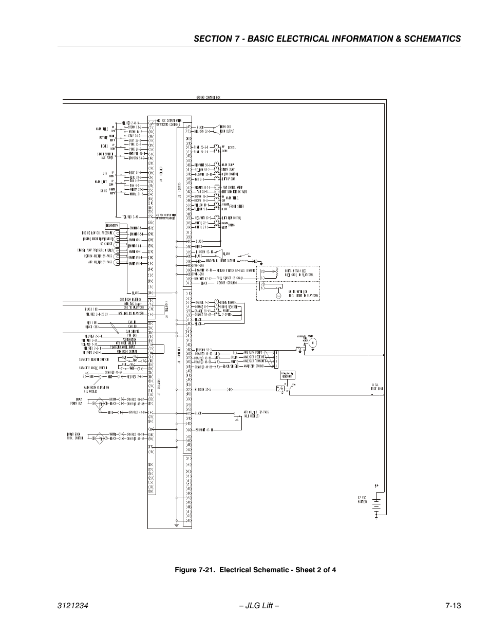 Electrical schematic - sheet 2 of 4 -13 | JLG 680S Service Manual User Manual | Page 313 / 332