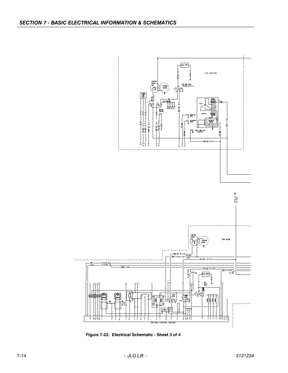 Electrical schematic - sheet 3 of 4 -14 | JLG 680S Service Manual User Manual | Page 314 / 332