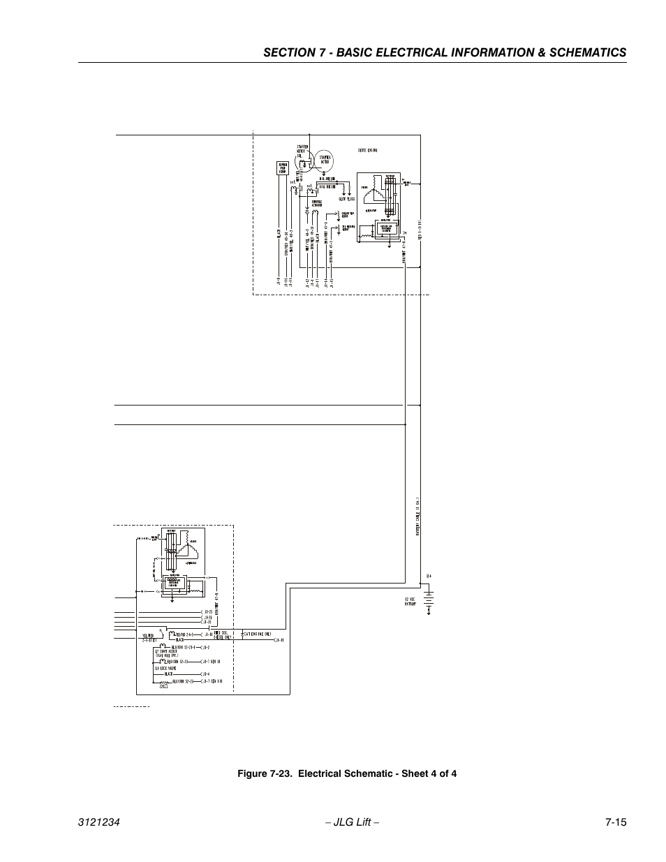 Electrical schematic - sheet 4 of 4 -15 | JLG 680S Service Manual User Manual | Page 315 / 332