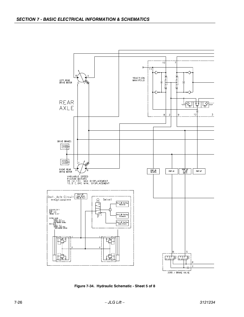 Hydraulic schematic - sheet 5 of 8 -26 | JLG 680S Service Manual User Manual | Page 326 / 332