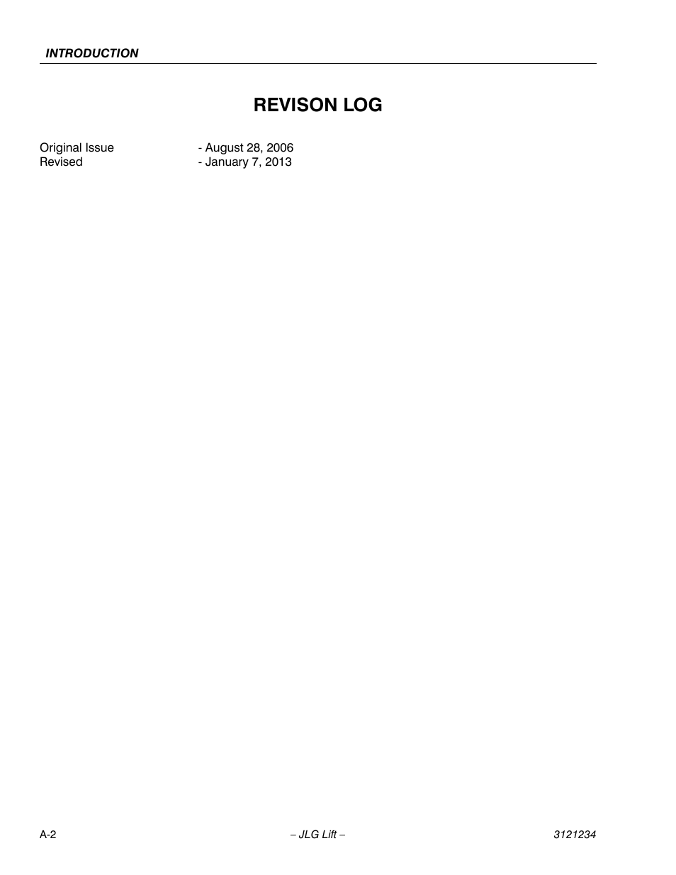 Revison log | JLG 680S Service Manual User Manual | Page 4 / 332