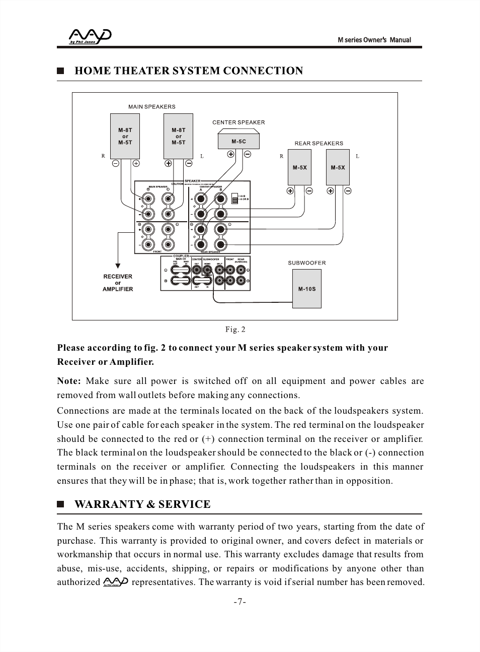 Т³гж 7 | American Acoustic Development M Series User Manual | Page 7 / 8