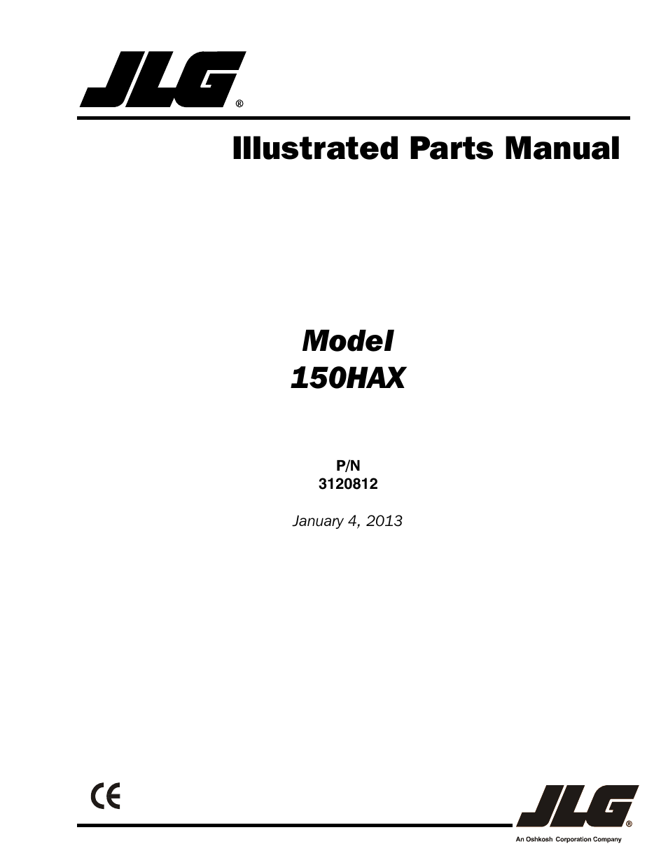 JLG 150HAX Parts Manual User Manual | 232 pages