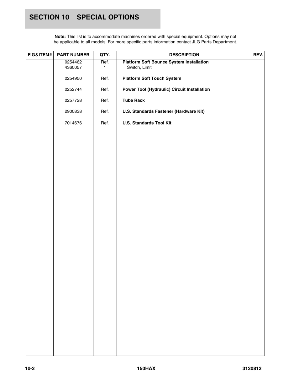 JLG 150HAX Parts Manual User Manual | Page 220 / 232