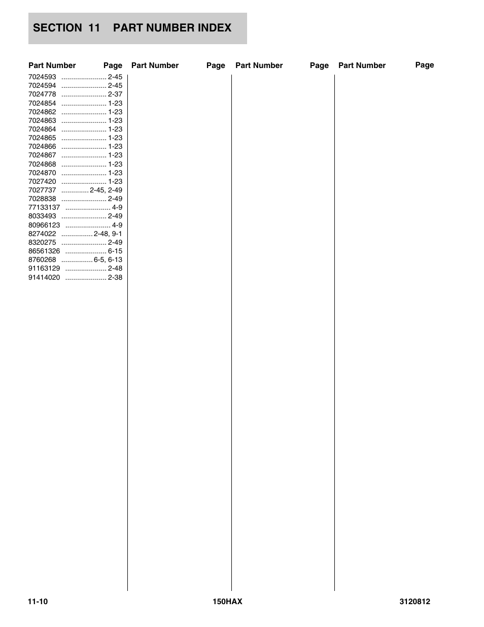 JLG 150HAX Parts Manual User Manual | Page 230 / 232