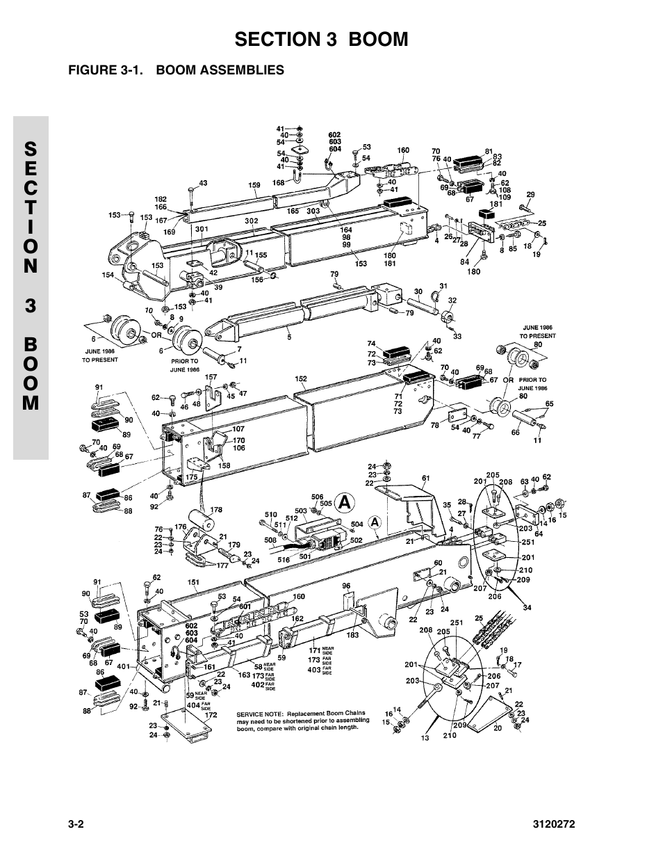 Figure 3-1. boom assemblies | JLG 80H Parts Manual User Manual | Page 280 / 538