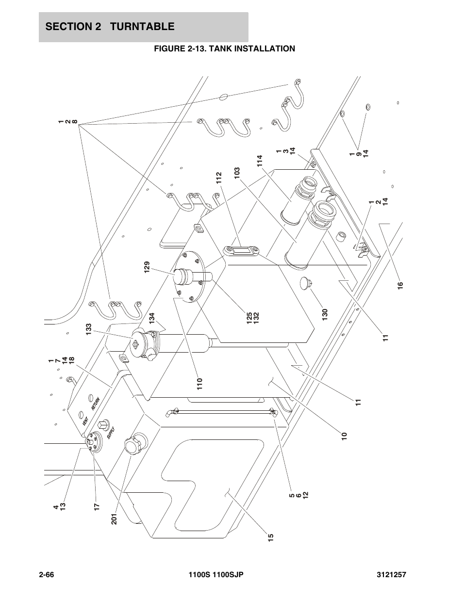 Figure 2-13. tank installation | JLG 1100S Parts Manual User Manual | Page 100 / 294