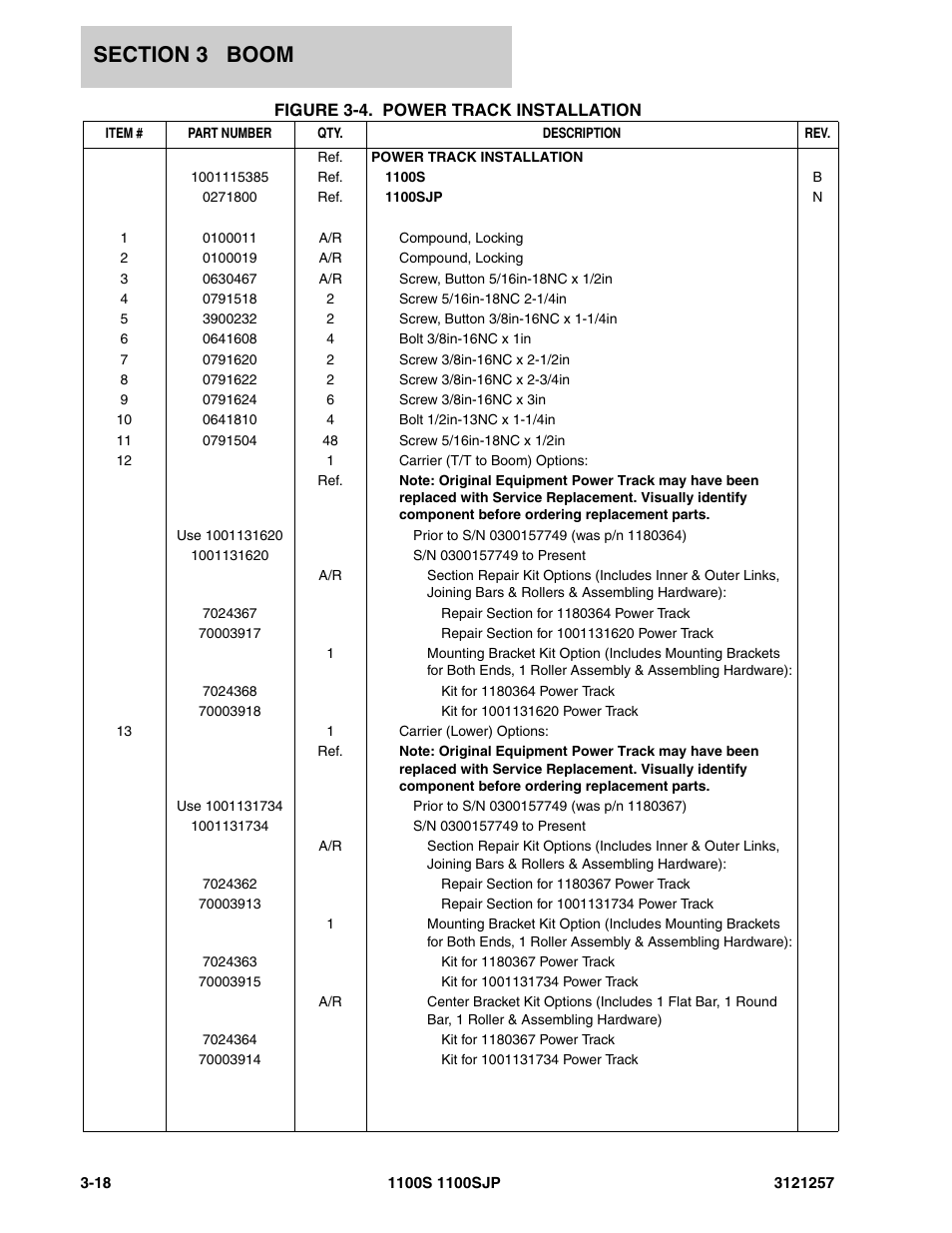 JLG 1100S Parts Manual User Manual | Page 144 / 294