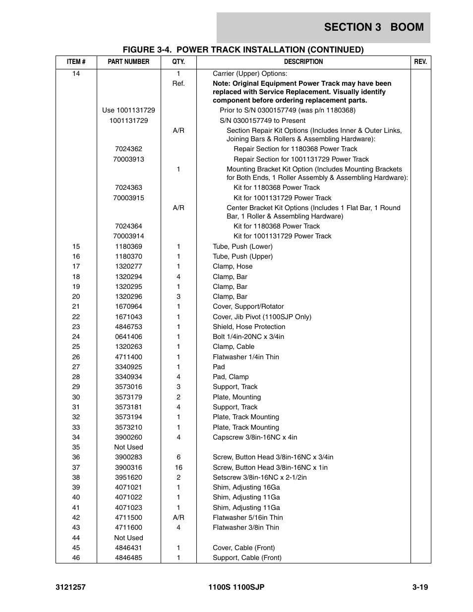 JLG 1100S Parts Manual User Manual | Page 145 / 294