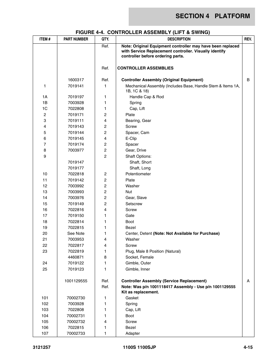 JLG 1100S Parts Manual User Manual | Page 173 / 294