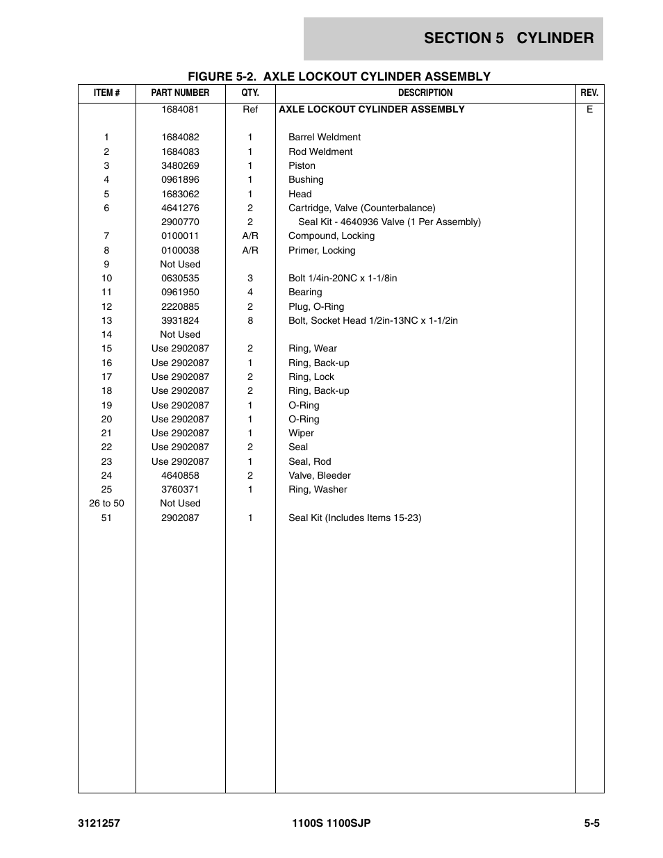 JLG 1100S Parts Manual User Manual | Page 183 / 294