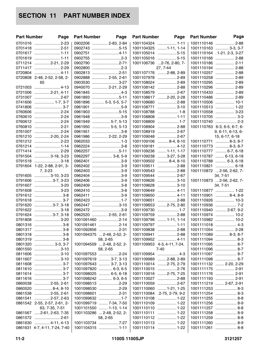 JLG 1100S Parts Manual User Manual | Page 282 / 294