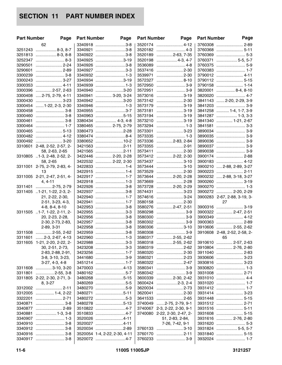 JLG 1100S Parts Manual User Manual | Page 286 / 294