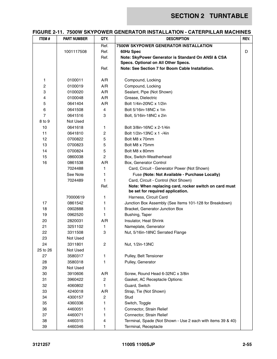 JLG 1100S Parts Manual User Manual | Page 89 / 294