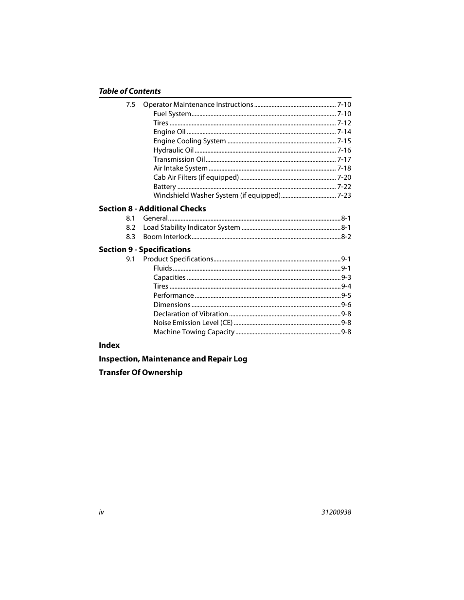 JLG 4017RS Operator Manual User Manual | Page 10 / 156