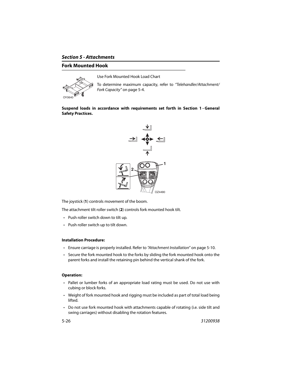 Fork mounted hook, Fork mounted hook -26 | JLG 4017RS Operator Manual User Manual | Page 106 / 156