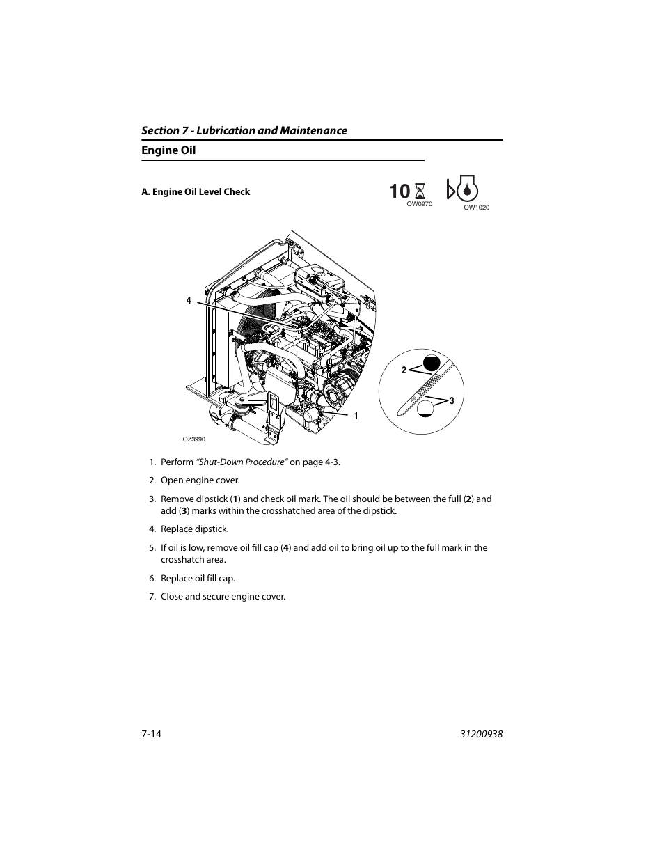 Engine oil, Engine oil -14 | JLG 4017RS Operator Manual User Manual | Page 124 / 156