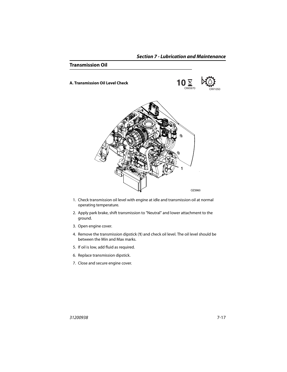 Transmission oil, Transmission oil -17 | JLG 4017RS Operator Manual User Manual | Page 127 / 156