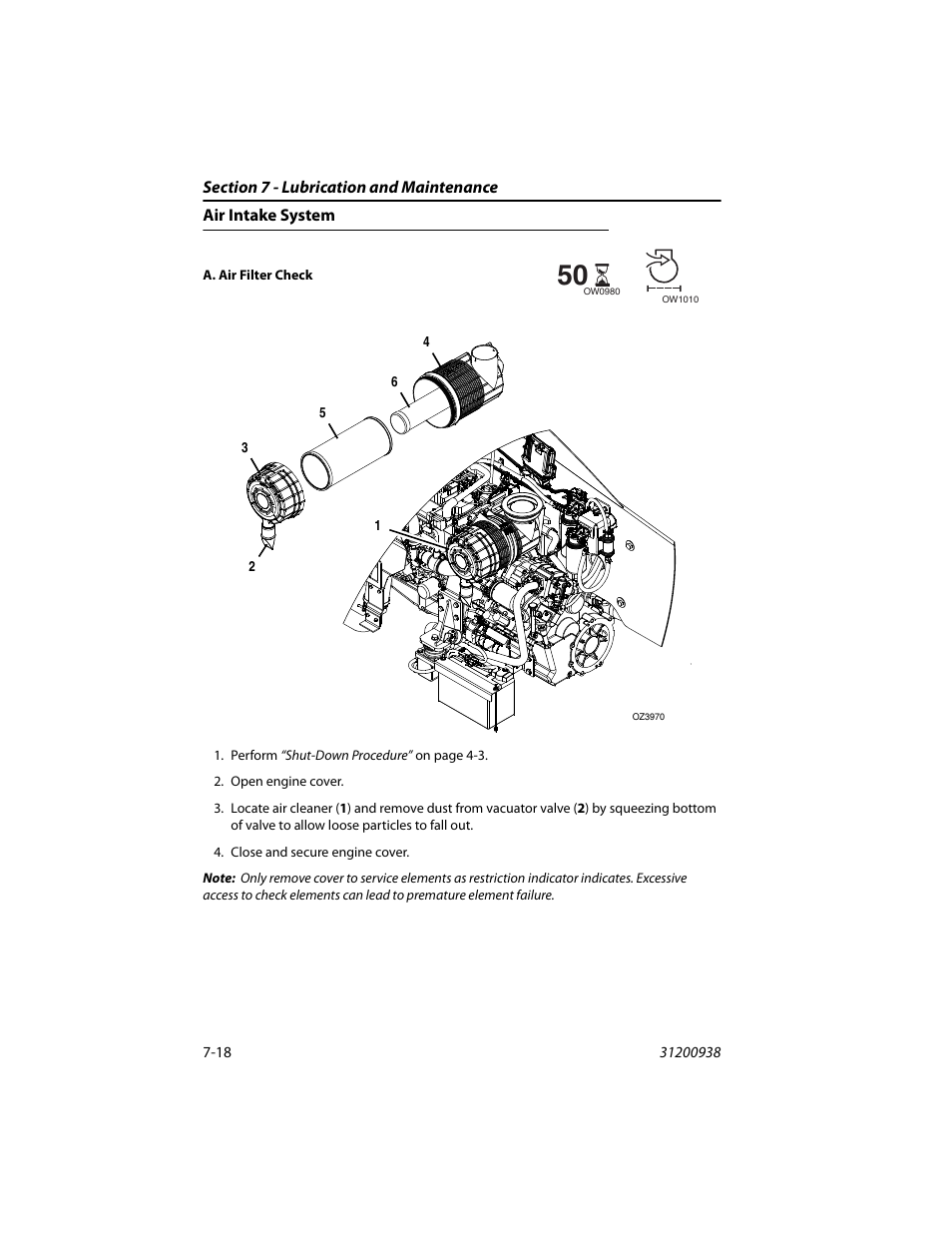 Air intake system, Air intake system -18 | JLG 4017RS Operator Manual User Manual | Page 128 / 156