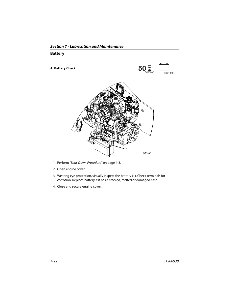 Battery, Battery -22 | JLG 4017RS Operator Manual User Manual | Page 132 / 156