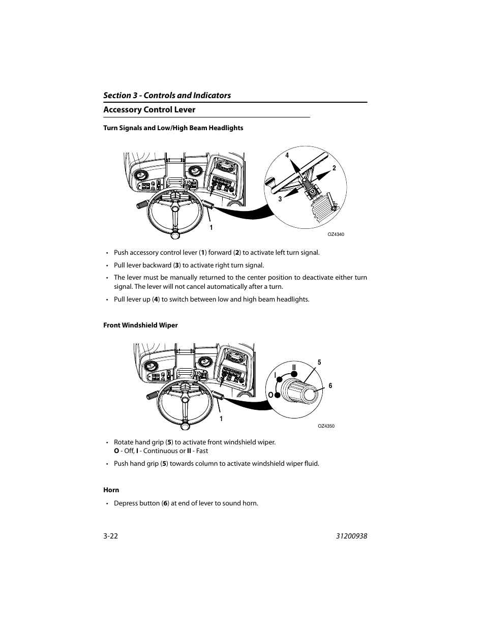 Accessory control lever, Accessory control lever -22 | JLG 4017RS Operator Manual User Manual | Page 58 / 156