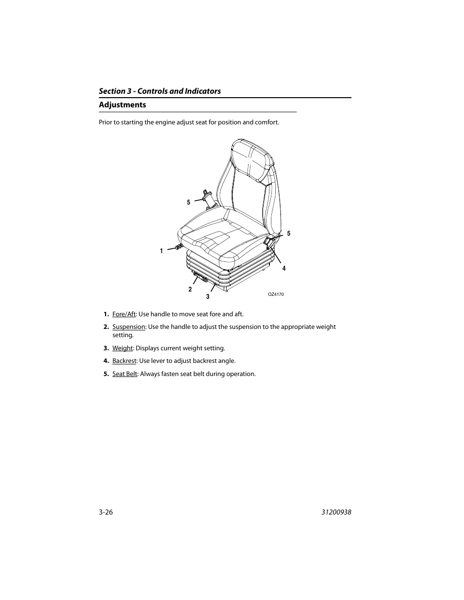 Adjustments, Adjustments -26 | JLG 4017RS Operator Manual User Manual | Page 62 / 156