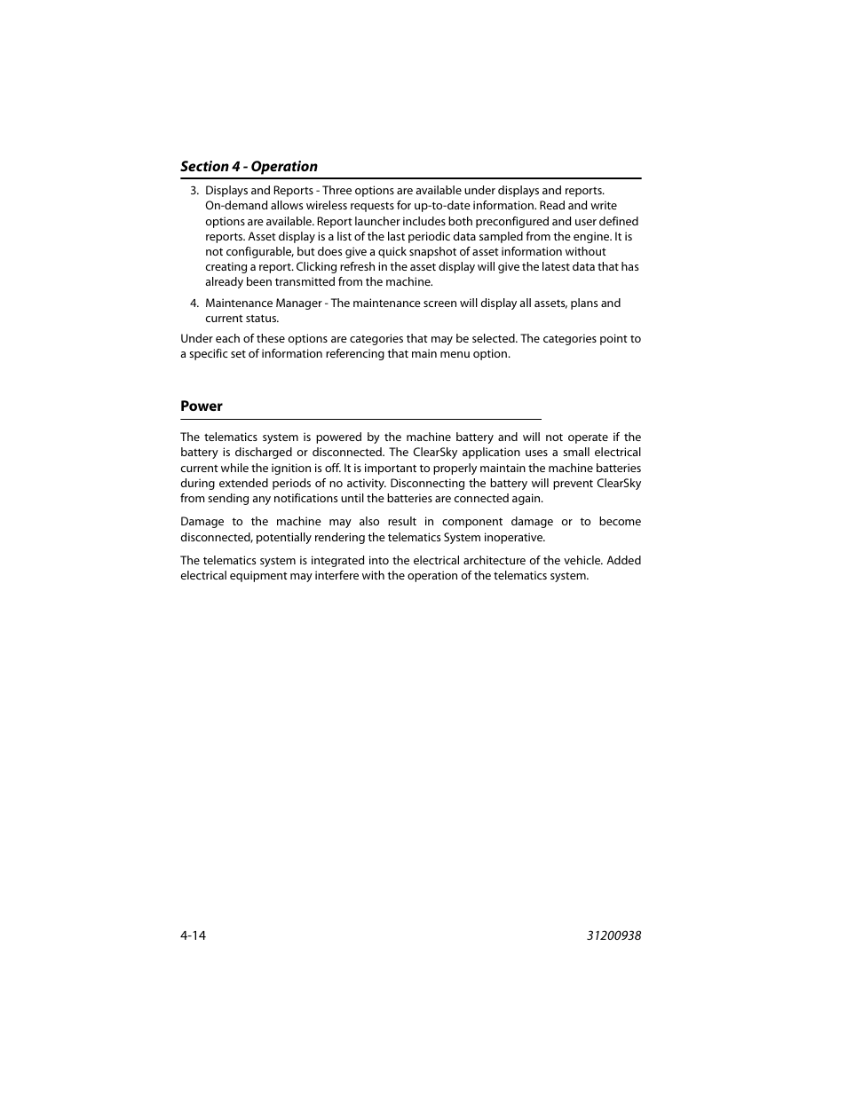 Power, Power -14 | JLG 4017RS Operator Manual User Manual | Page 78 / 156