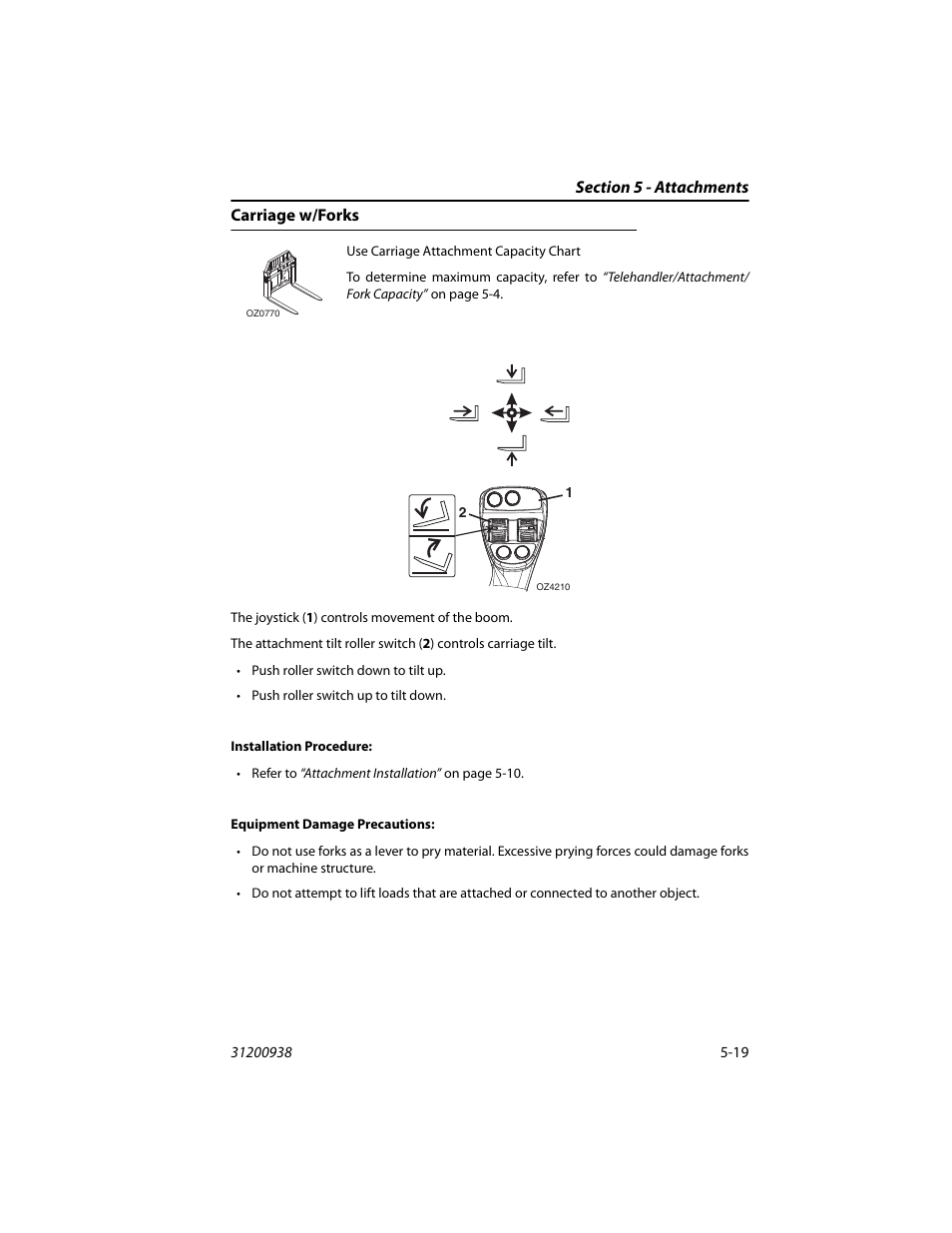 Carriage w/forks, Carriage w/forks -19 | JLG 4017RS Operator Manual User Manual | Page 99 / 156