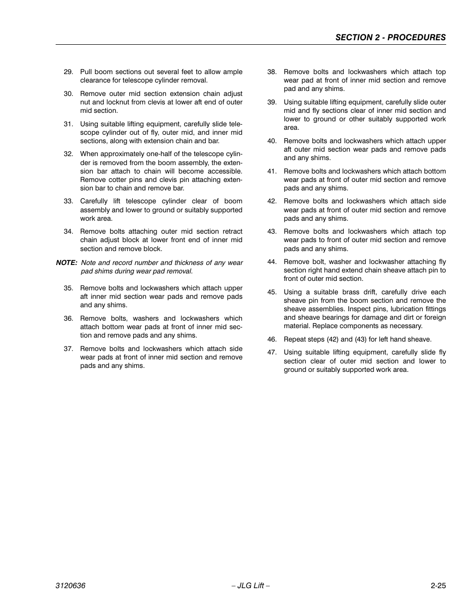 JLG 110HX ANSI Service Manual User Manual | Page 49 / 162