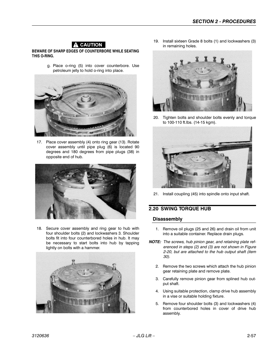 20 swing torque hub, Swing torque hub -57 | JLG 110HX ANSI Service Manual User Manual | Page 81 / 162