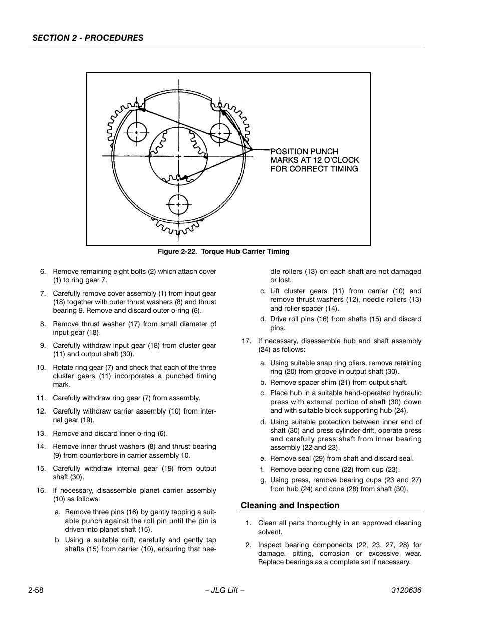 Torque hub carrier timing -58 | JLG 110HX ANSI Service Manual User Manual | Page 82 / 162