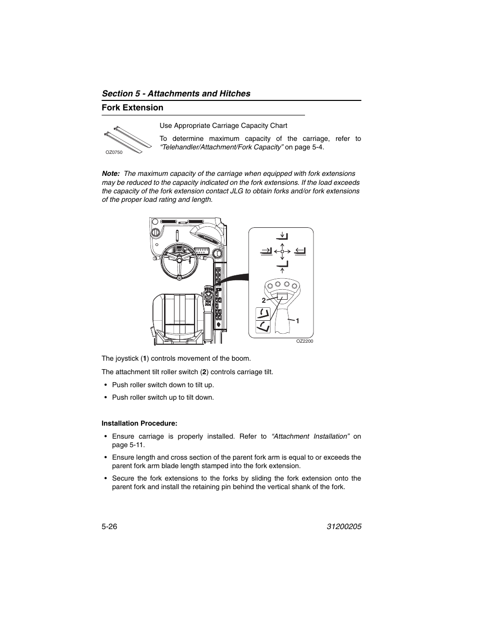 Fork extension, Fork extension -26 | JLG 40xxPS Operator Manual User Manual | Page 106 / 176