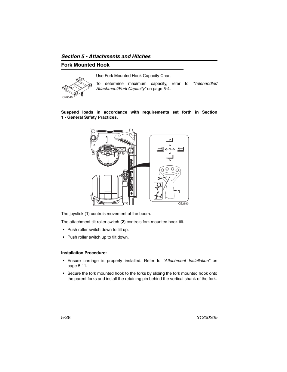 Fork mounted hook, Fork mounted hook -28 | JLG 40xxPS Operator Manual User Manual | Page 108 / 176