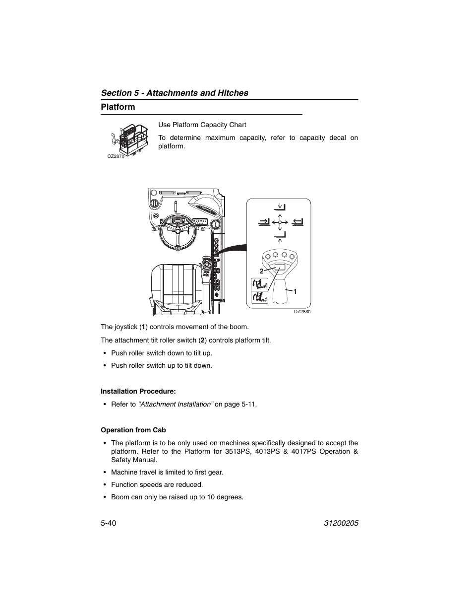 Platform, Platform -40 | JLG 40xxPS Operator Manual User Manual | Page 120 / 176
