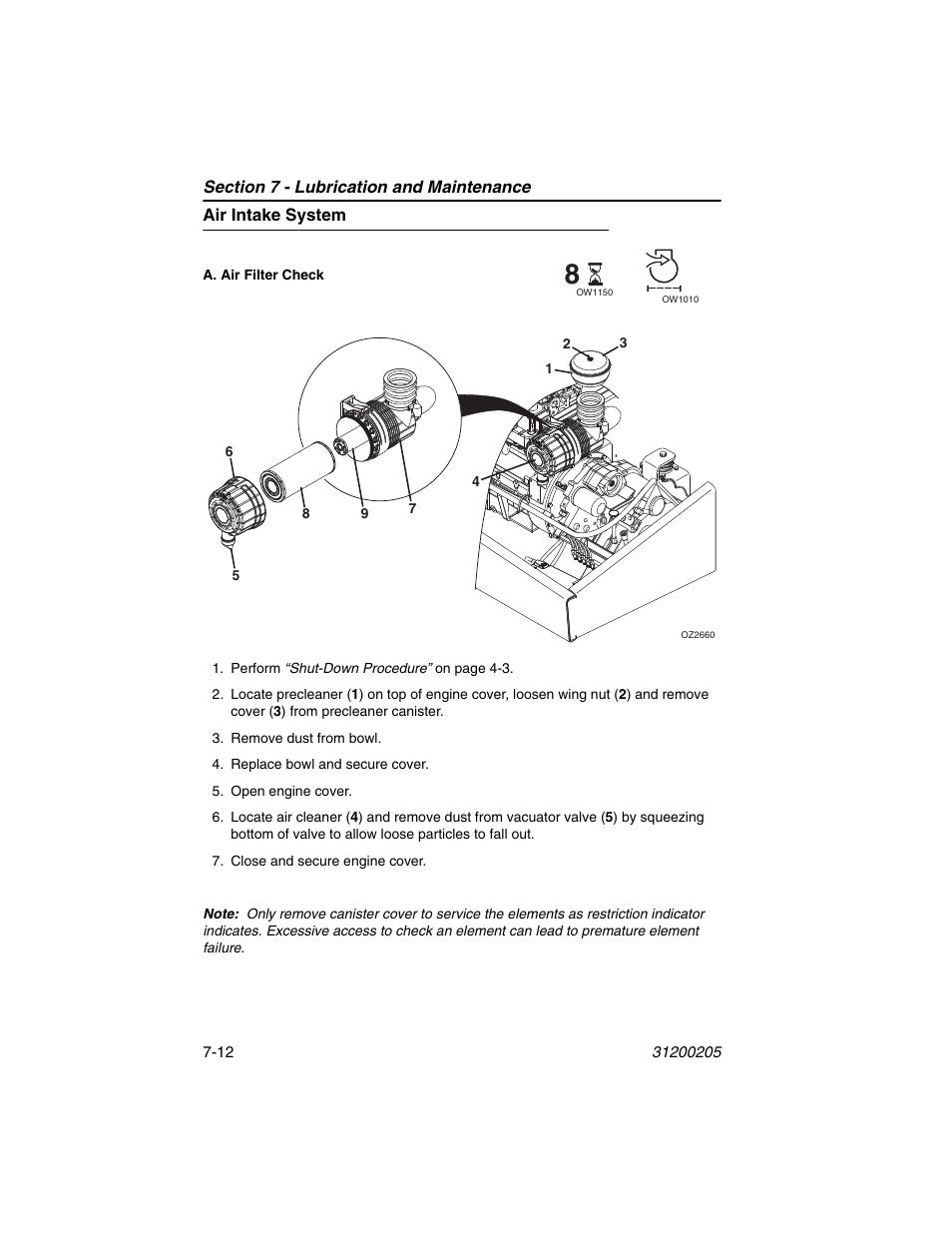Air intake system, Air intake system -12 | JLG 40xxPS Operator Manual User Manual | Page 142 / 176