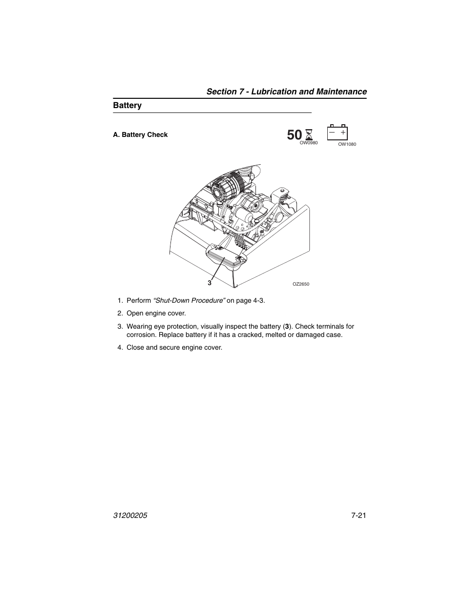 Battery, Battery -21 | JLG 40xxPS Operator Manual User Manual | Page 151 / 176
