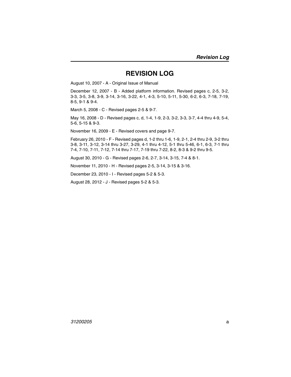 Revision log | JLG 40xxPS Operator Manual User Manual | Page 3 / 176