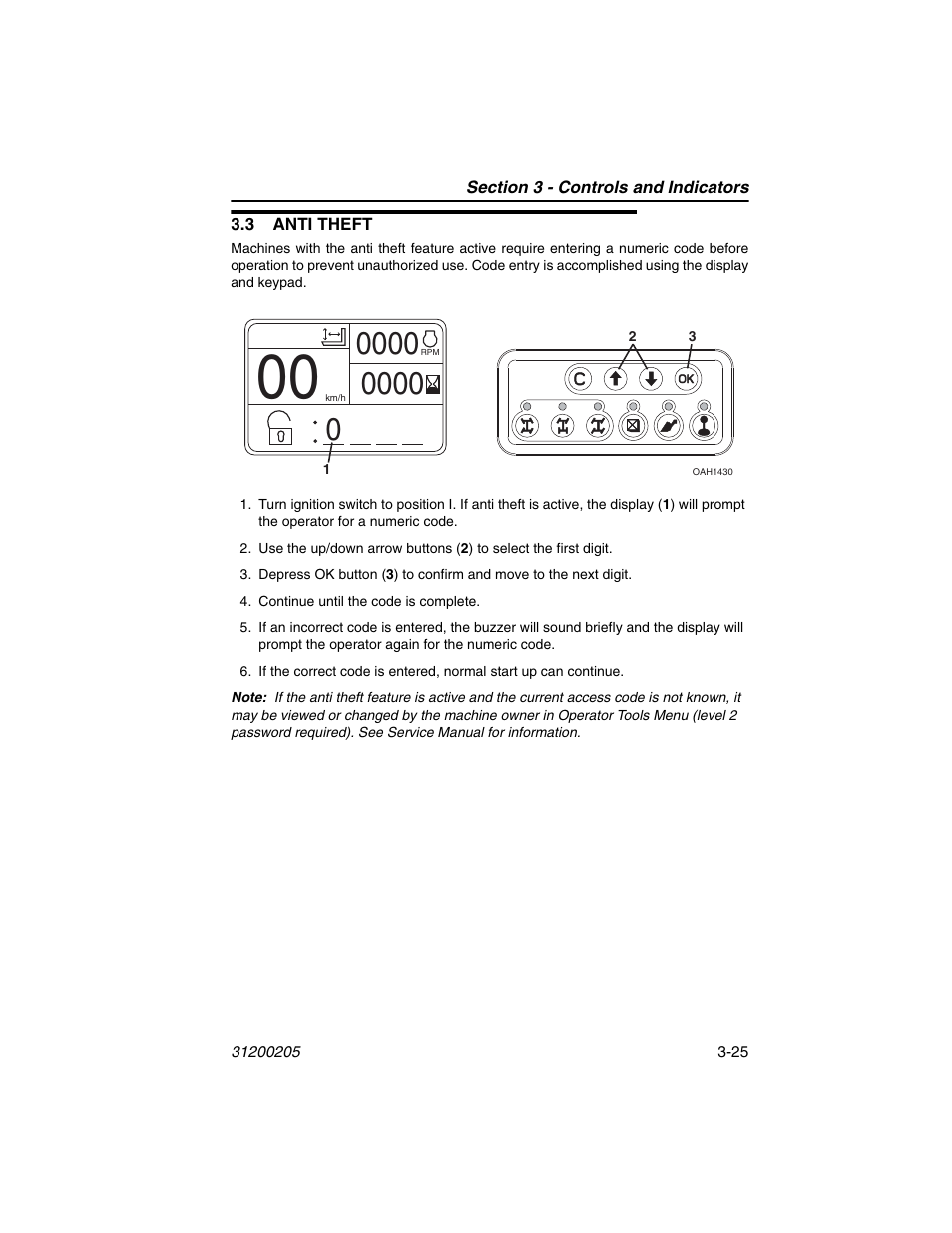 3 anti theft, 3 anti theft -25 | JLG 40xxPS Operator Manual User Manual | Page 61 / 176