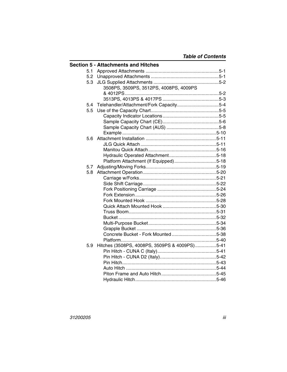 JLG 40xxPS Operator Manual User Manual | Page 9 / 176