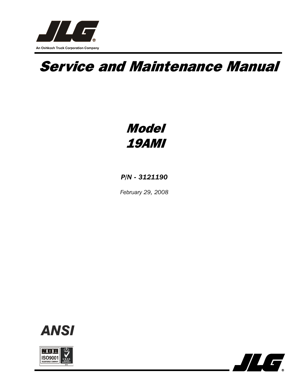 JLG 19AMI Service Manual User Manual | 60 pages