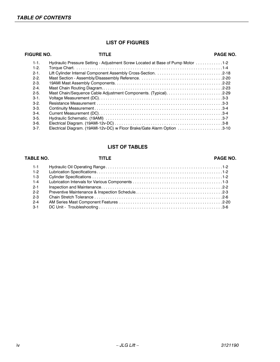 JLG 19AMI Service Manual User Manual | Page 10 / 60