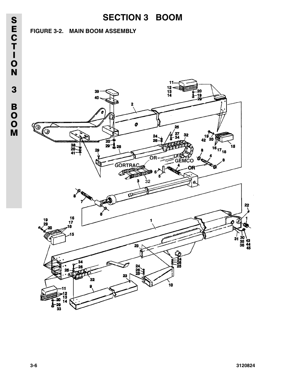 Figure 3-2. main boom assembly | JLG 45HA Parts Manual User Manual | Page 170 / 294