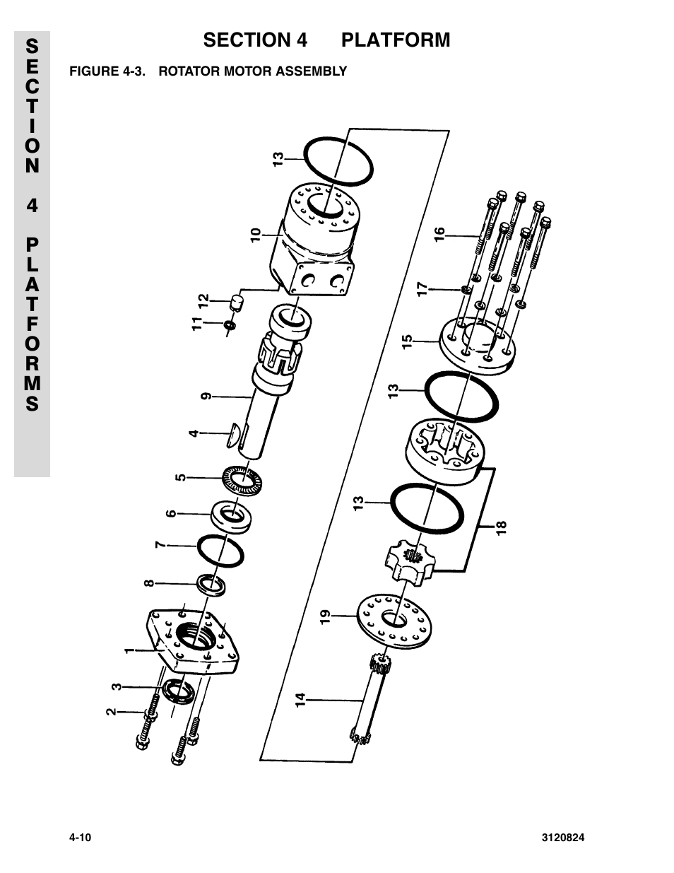 Figure 4-3. rotator motor assembly | JLG 45HA Parts Manual User Manual | Page 190 / 294