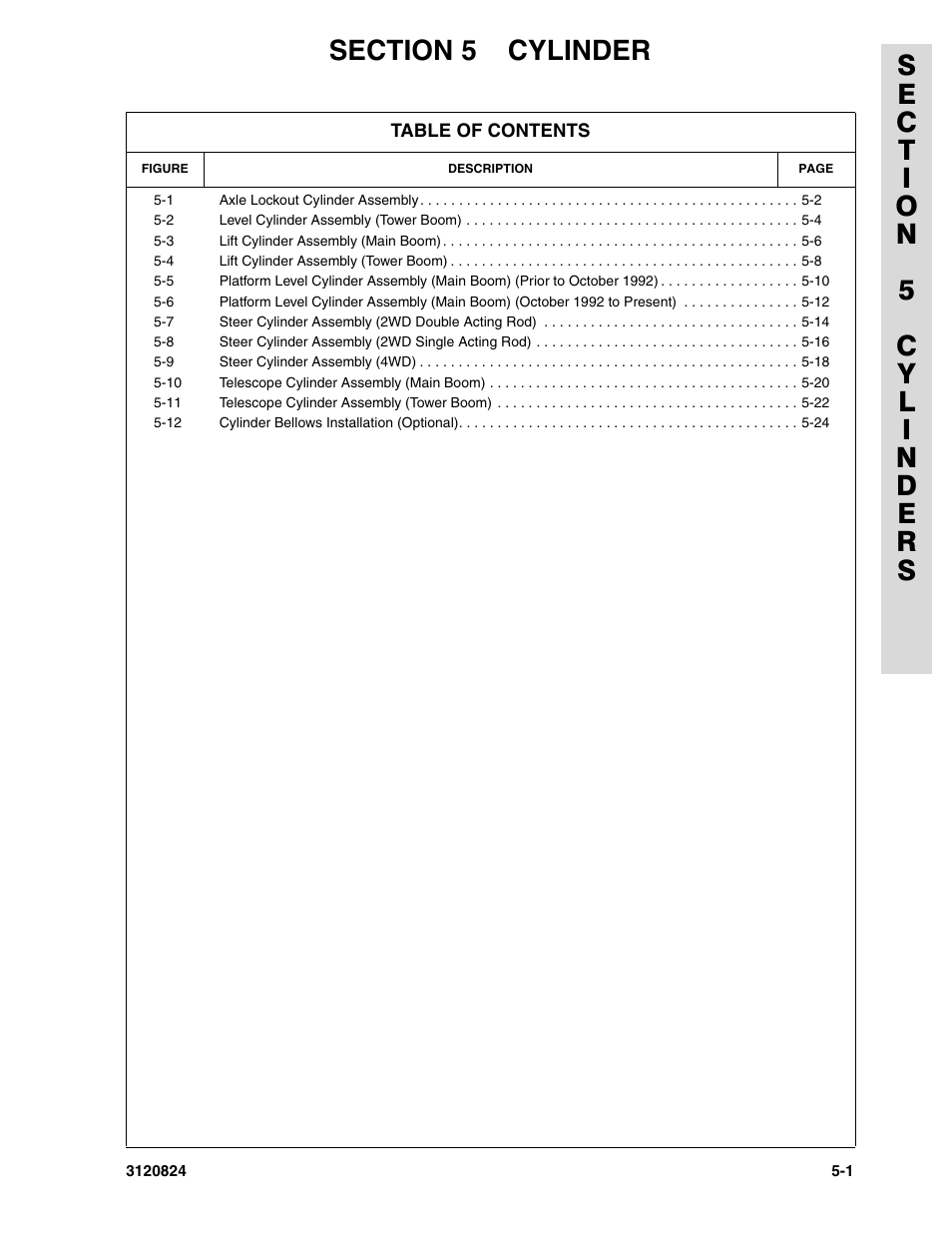 Section 5 cylinder | JLG 45HA Parts Manual User Manual | Page 209 / 294