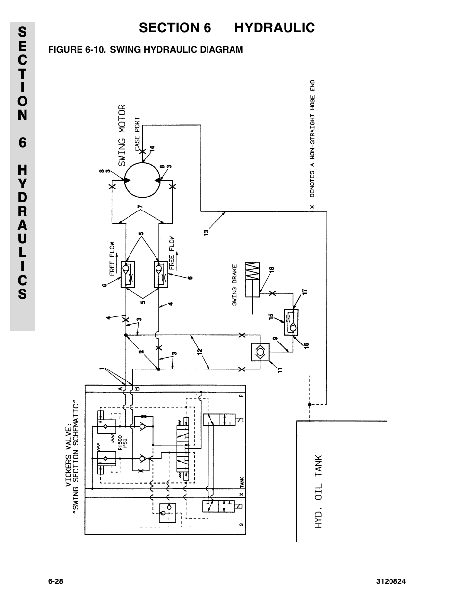 Figure 6-10. swing hydraulic diagram | JLG 45HA Parts Manual User Manual | Page 262 / 294