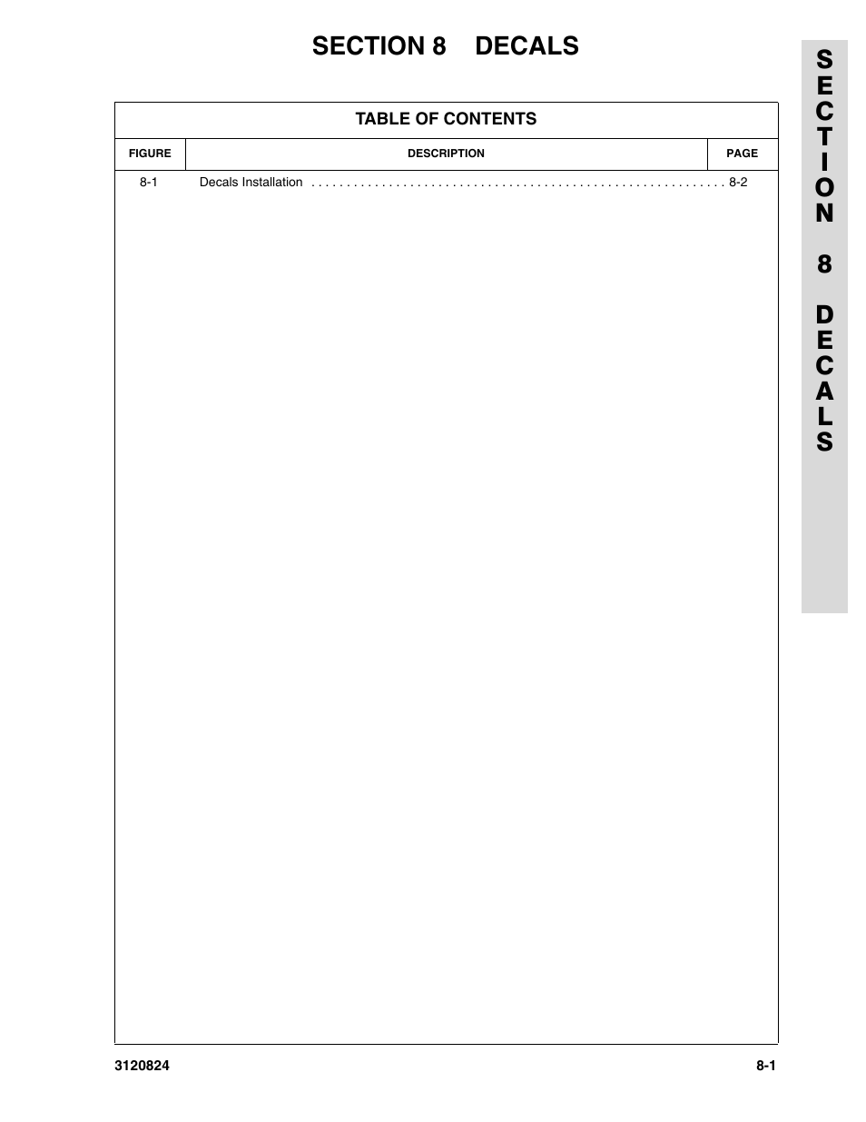 Section 8 decals | JLG 45HA Parts Manual User Manual | Page 281 / 294