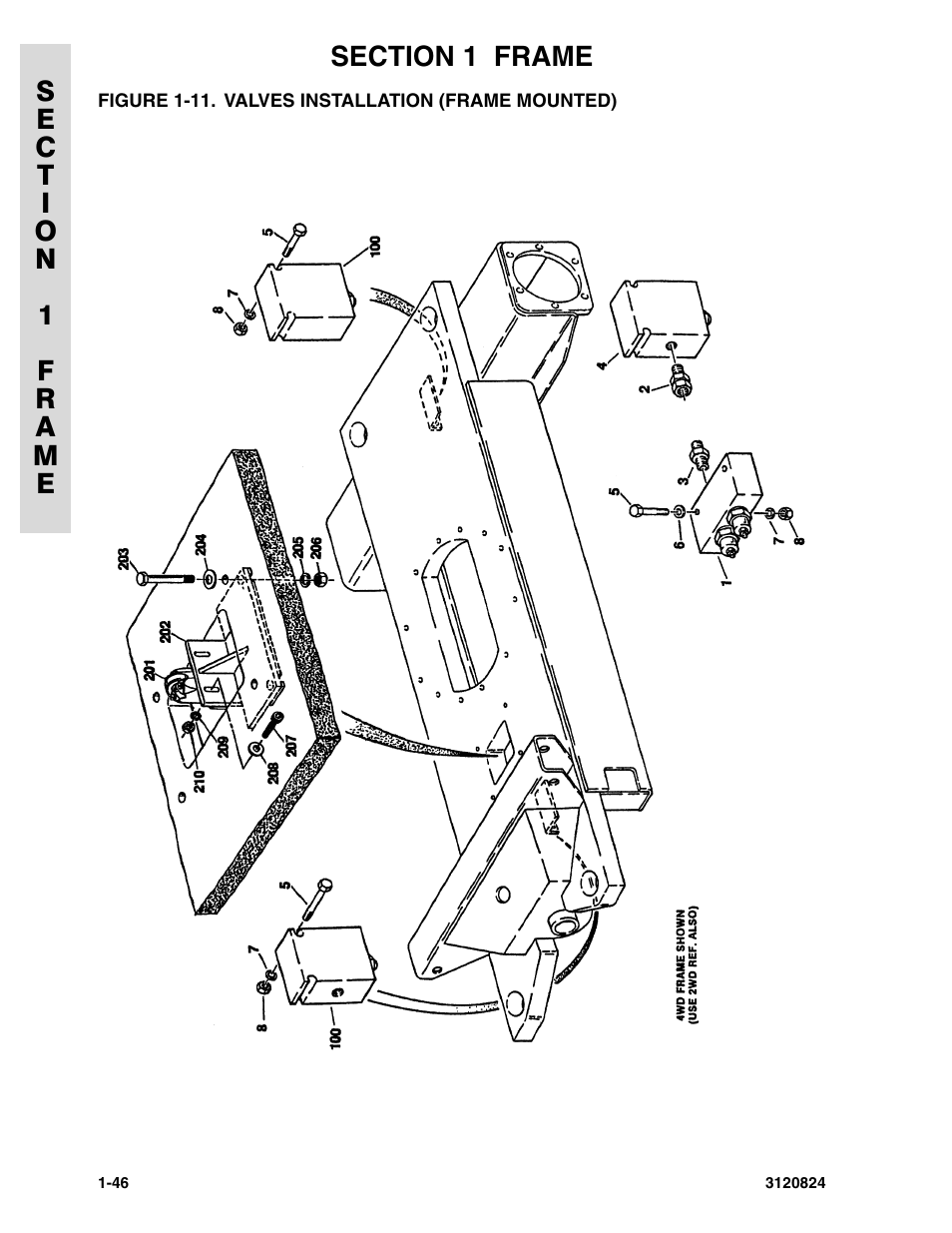 Figure 1-11. valves installation (frame mounted) | JLG 45HA Parts Manual User Manual | Page 54 / 294