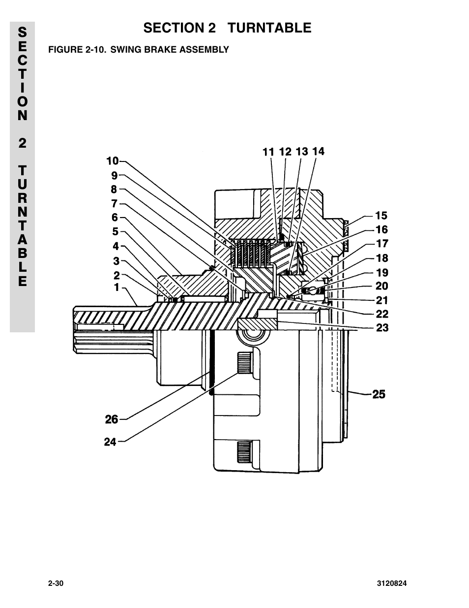 Figure 2-10. swing brake assembly | JLG 45HA Parts Manual User Manual | Page 90 / 294